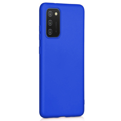 Microsonic Samsung Galaxy A02s Kılıf Matte Silicone Mavi