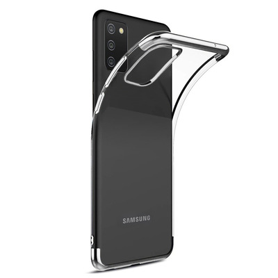 Microsonic Samsung Galaxy  A02s Kılıf Skyfall Transparent Clear Gümüş