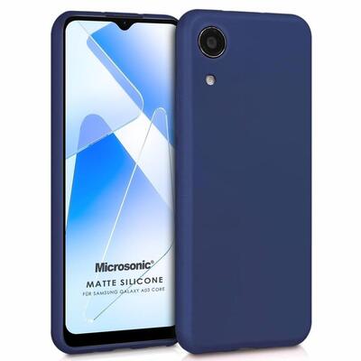 Microsonic Samsung Galaxy A03 Core Kılıf Matte Silicone Lacivert