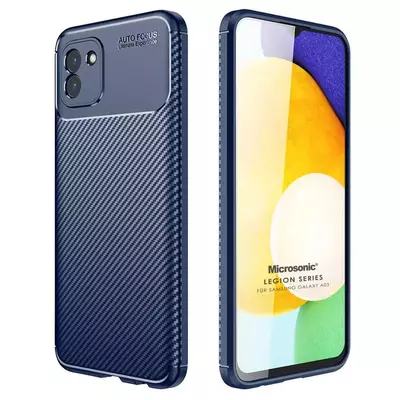 Microsonic Samsung Galaxy A03 Kılıf Legion Series Lacivert