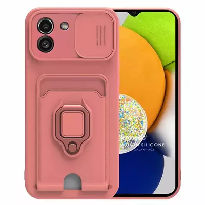 Microsonic Samsung Galaxy A03 Kılıf Multifunction Silicone Pembe