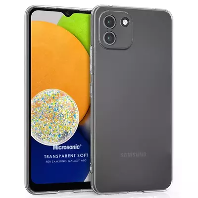 Microsonic Samsung Galaxy A03 Kılıf Transparent Soft Şeffaf