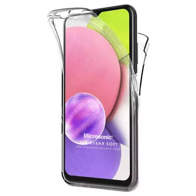 Microsonic Samsung Galaxy A03s Kılıf Komple Gövde Koruyucu Şeffaf