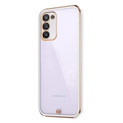 Microsonic Samsung Galaxy A03S Kılıf Laser Plated Soft Beyaz
