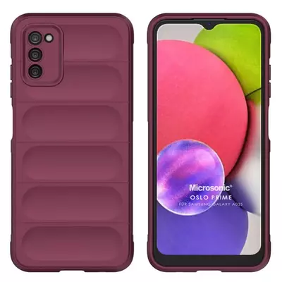 Microsonic Samsung Galaxy A03s Kılıf Oslo Prime Bordo