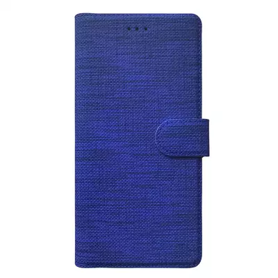 Microsonic Samsung Galaxy A04 Kılıf Fabric Book Wallet Lacivert
