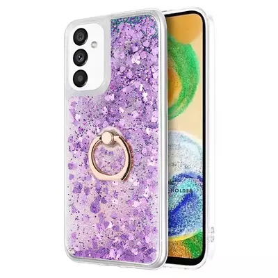 Microsonic Samsung Galaxy A04S Kılıf Glitter Liquid Holder Mor