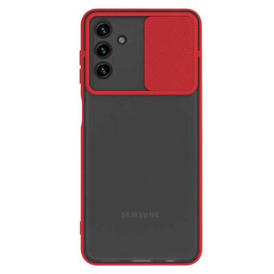 Microsonic Samsung Galaxy A04S Kılıf Slide Camera Lens Protection Kırmızı