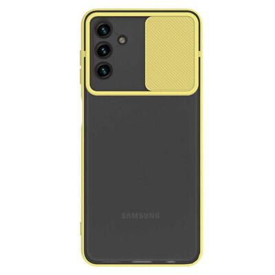 Microsonic Samsung Galaxy A04S Kılıf Slide Camera Lens Protection Sarı