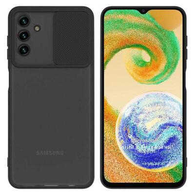 Microsonic Samsung Galaxy A04S Kılıf Slide Camera Lens Protection Siyah