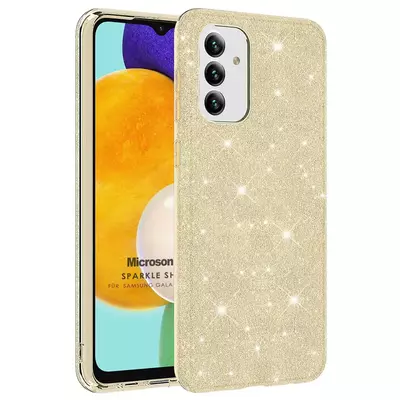 Microsonic Samsung Galaxy A04S Kılıf Sparkle Shiny Gold