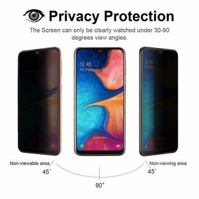 Microsonic Samsung Galaxy A10 Invisible Privacy Kavisli Ekran Koruyucu Siyah