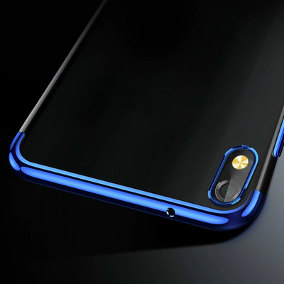 Microsonic Samsung Galaxy A10 Kılıf Skyfall Transparent Clear Mavi