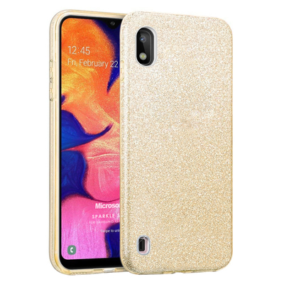 Microsonic Samsung Galaxy A10 Kılıf Sparkle Shiny Gold