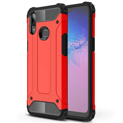 Microsonic Samsung Galaxy A10S Kılıf Rugged Armor Kırmızı