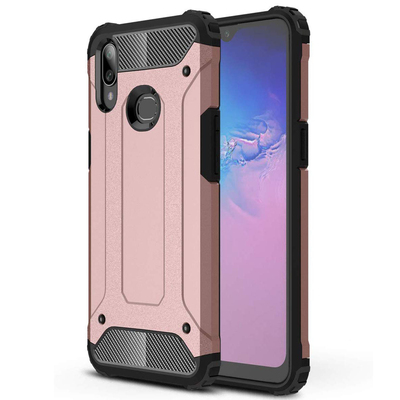 Microsonic Samsung Galaxy A10S Kılıf Rugged Armor Rose Gold