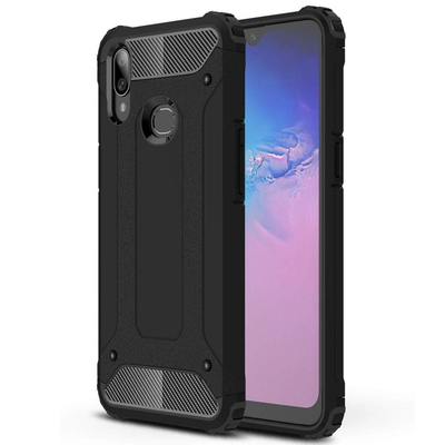 Microsonic Samsung Galaxy A10S Kılıf Rugged Armor Siyah