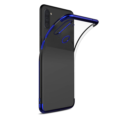 Microsonic Samsung Galaxy A11 Kılıf Skyfall Transparent Clear Mavi