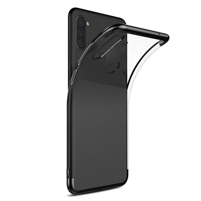 Microsonic Samsung Galaxy A11 Kılıf Skyfall Transparent Clear Siyah