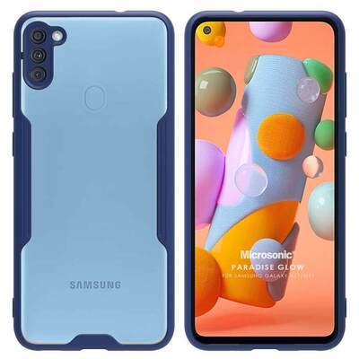 Microsonic Samsung Galaxy A11 Kılıf Paradise Glow Lacivert