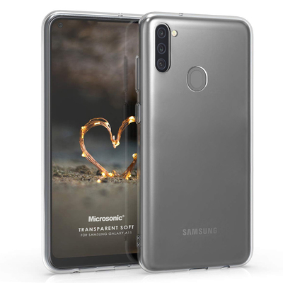 Microsonic Samsung Galaxy A11 Kılıf Transparent Soft Beyaz