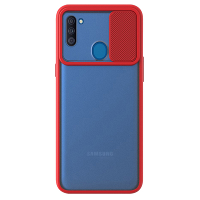 Microsonic Samsung Galaxy A11 Kılıf Slide Camera Lens Protection Kırmızı