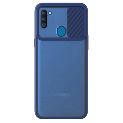 Microsonic Samsung Galaxy A11 Kılıf Slide Camera Lens Protection Lacivert