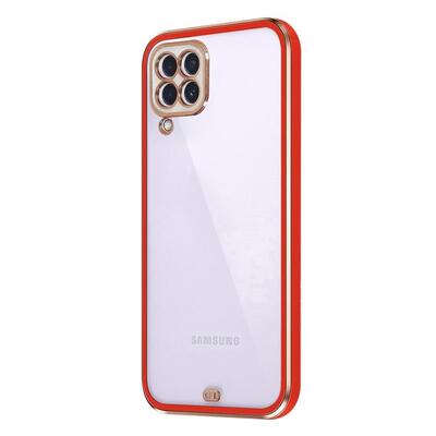 Microsonic Samsung Galaxy A12 Kılıf Laser Plated Soft Kırmızı
