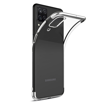 Microsonic Samsung Galaxy A12 Kılıf Skyfall Transparent Clear Gümüş