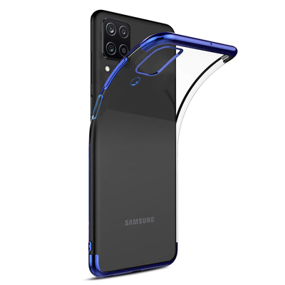 Microsonic Samsung Galaxy A12 Kılıf Skyfall Transparent Clear Mavi