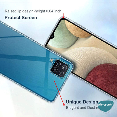 Microsonic Samsung Galaxy A12 Kılıf Transparent Soft Beyaz