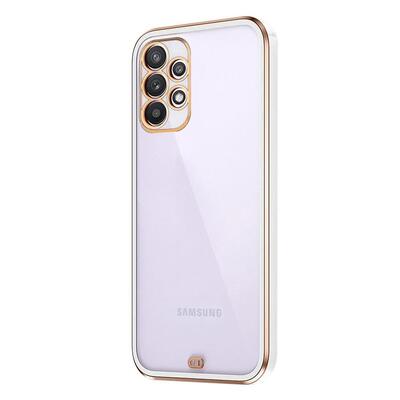 Microsonic Samsung Galaxy A13 4G Kılıf Laser Plated Soft Beyaz