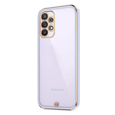 Microsonic Samsung Galaxy A13 4G Kılıf Laser Plated Soft Lila