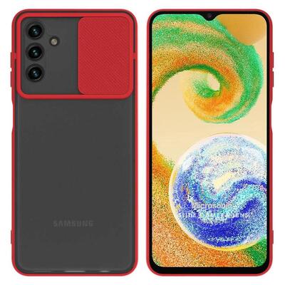 Microsonic Samsung Galaxy A13 Kılıf Slide Camera Lens Protection Kırmızı