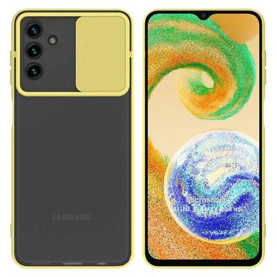 Microsonic Samsung Galaxy A13 Kılıf Slide Camera Lens Protection Sarı