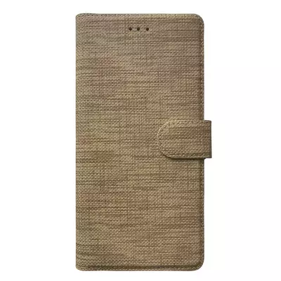 Microsonic Samsung Galaxy A14 Kılıf Fabric Book Wallet Gold