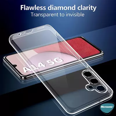 Microsonic Samsung Galaxy A14 Kılıf Transparent Soft Beyaz