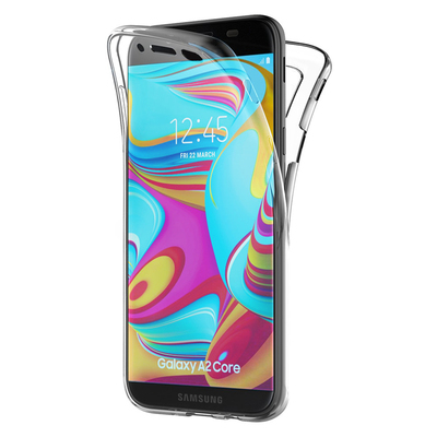 Microsonic Samsung Galaxy A2 Core Kılıf Komple Gövde Koruyucu Silikon Şeffaf