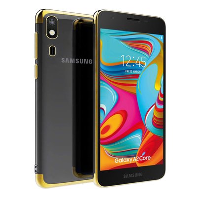 Microsonic Samsung Galaxy A2 Core Kılıf Skyfall Transparent Clear Gold