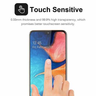 Microsonic Samsung Galaxy A20 Invisible Privacy Kavisli Ekran Koruyucu Siyah