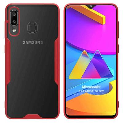 Microsonic Samsung Galaxy A20 Kılıf Paradise Glow Kırmızı