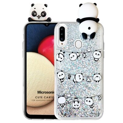 Microsonic Samsung Galaxy A20s Kılıf Cute Cartoon Panda
