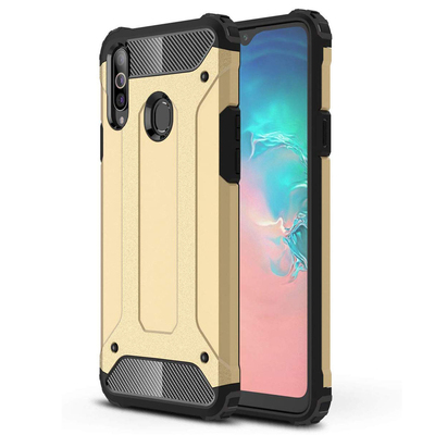 Microsonic Samsung Galaxy A20S Kılıf Rugged Armor Gold