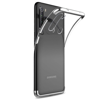 Microsonic Samsung Galaxy A21 Kılıf Skyfall Transparent Clear Gümüş