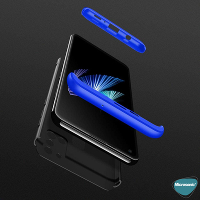 Microsonic Samsung Galaxy A21s Kılıf Double Dip 360 Protective AYS Mavi