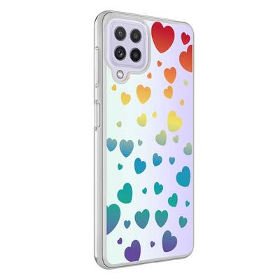 Microsonic Samsung Galaxy A22 4G Braille Feel Desenli Kılıf Heart