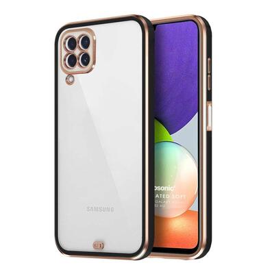 Microsonic Samsung Galaxy A22 4G Kılıf Laser Plated Soft Siyah