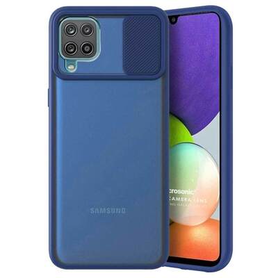 Microsonic Samsung Galaxy A22 4G Kılıf Slide Camera Lens Protection Lacivert