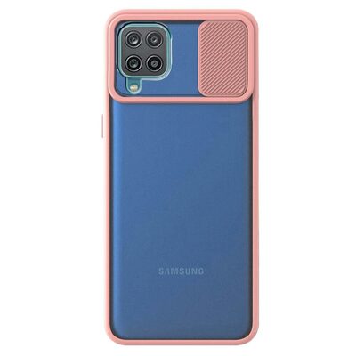 Microsonic Samsung Galaxy A22 4G Kılıf Slide Camera Lens Protection Pembe