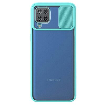 Microsonic Samsung Galaxy A22 4G Kılıf Slide Camera Lens Protection Turkuaz